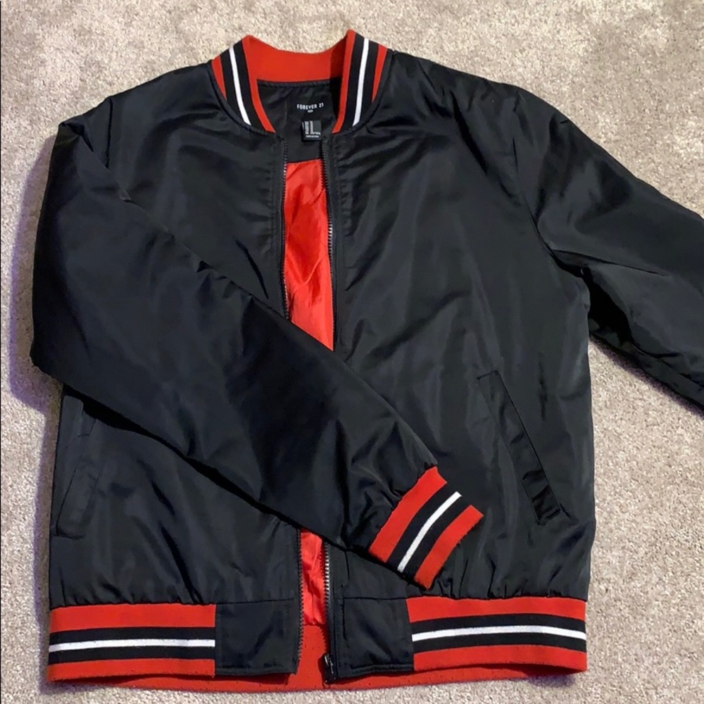 Black Forever 21 Bomber Jacket